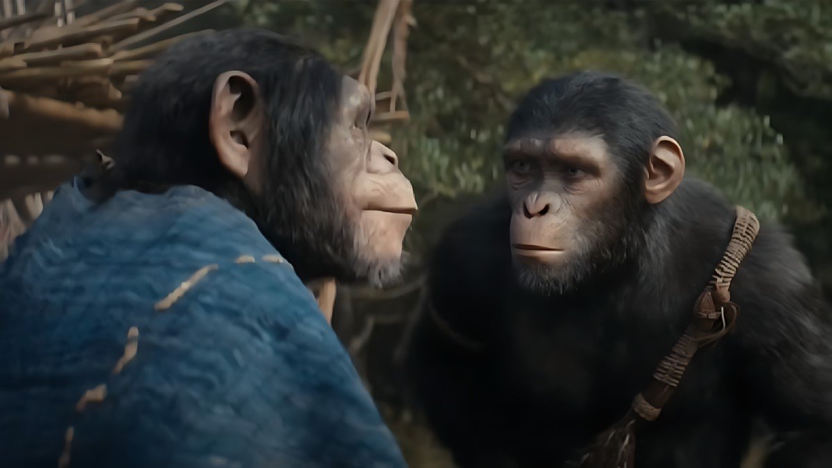 The official poster for "Kingdom of the Planet of the Apes," a 2024 American science fiction film directed by Wes Ball.